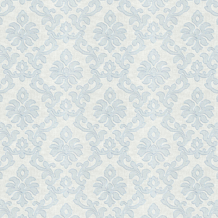 Clinton 3 Blue by Stout Designer Fabric RAINBOW LIBRARY HORIZON/LAKE 100%COT %VEMB INDIA Horizontal: 17 and Vertical: 15 51 in - Swanky Fabrics -