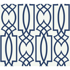 Large Lattice Blue Wallpaper by York Wallcoverings
