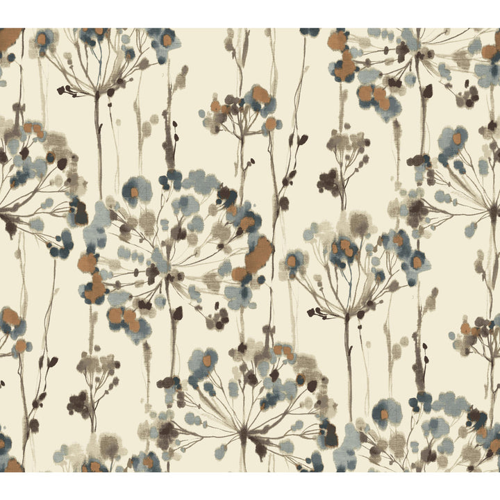 Flourish Teal Wallpaper by Candice Olson Candice Olson Modern Artisan II Covers about 60.8 square feet 27-in by 27-ft long roll Unpasted 24 - Fabric Carolina -