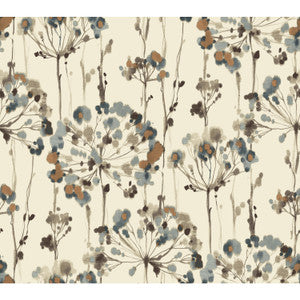 Flourish Teal Wallpaper by Candice Olson