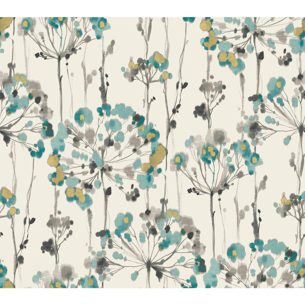 Flourish Gold Metallic Wallpaper by Candice Olson Candice Olson Modern Artisan II Covers about 60.8 square feet 27-in by 27-ft long roll Unpasted 24 - Fabric Carolina -