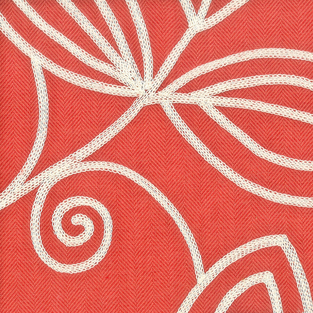Coatsville 1 Rouge by Stout Fabric Rainbow Library Coral/Blossom 100% Polyester Polyester Embroidery INDIA Horizontal: 18 and Vertical: 9.5 52 in - Fabric Carolina -