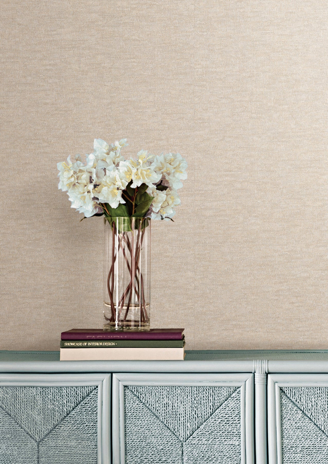 Tide Water Khaki Textured Wallpaper by Candice Olson Designer