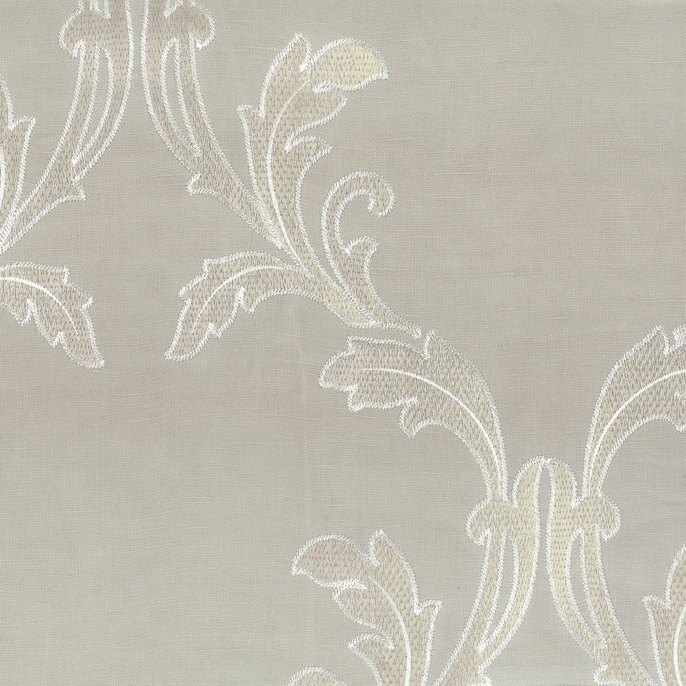 Conquest 1 Nickel by Stout Fabric COMFORTABLE LIVING PLATINUM/SLATE 100%LIN %BEMB INDIA Horizontal: 12.75 and Vertical: 15.375 51.5 in - Fabric Carolina -