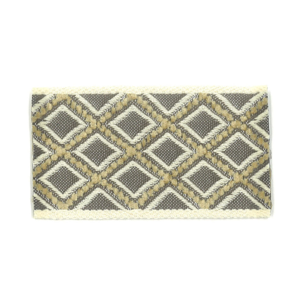 Cooke 6 Grey by Stout Designer Trim NEW WORLD TRIM VOLUME II 93%SVI 7%POL FRANCE </p><p>Repeat: 0 1.88 in - Swanky Fabrics -