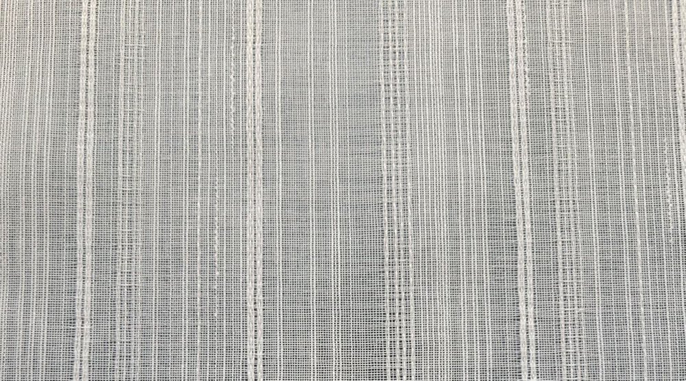 Copley Bleach White by Norbar Fabric SHEER MADNESS 97% POLYESTER 7% LINEN CHINA 3 1/2"H 110 - Fabric Carolina -