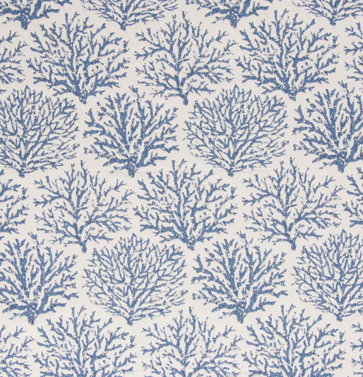Coraline Denim by Bella-Dura Designer Fabric  100% BELLA DURA POLYOLEFIN USA 70000 H: 13.5''' V: 20'' 54.25''  - Swanky Fabrics -