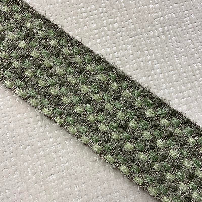 Cora Tape Tarragon by Magnolia Trim - 47Poly/32Cot/21Met China Horizontal: and Vertical: 3.58 - Fabric Carolina -