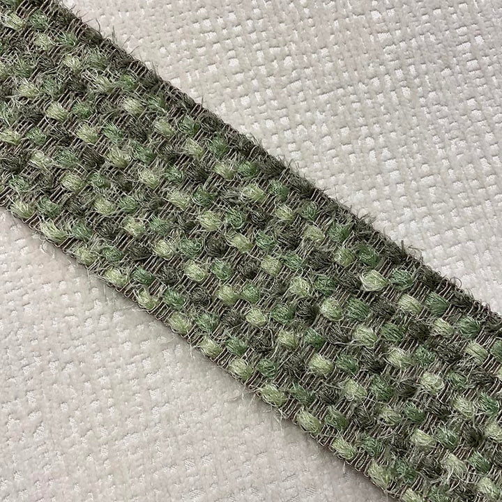 Cora Tape Tarragon by Magnolia Trim - 47Poly/32Cot/21Met China Horizontal: and Vertical: 3.58 - Fabric Carolina -