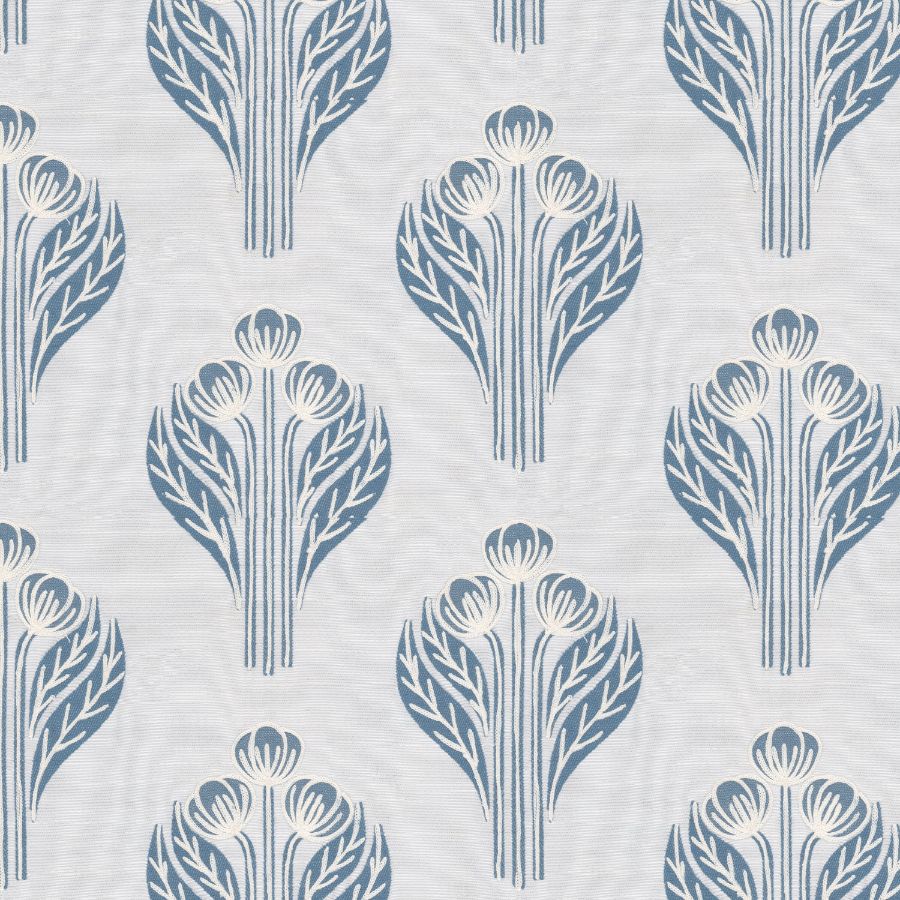 Cosenza 3 Sky by Stout Designer Fabric Cosenza 3 Sky by Stout Fabric COMFORTABLE LIVING CHAMBRAY/PACIFIC 81%POL 19%RAY %REMB India Horizontal: 13.25 and Vertical: 11 53 in - Fabric Carolina -
