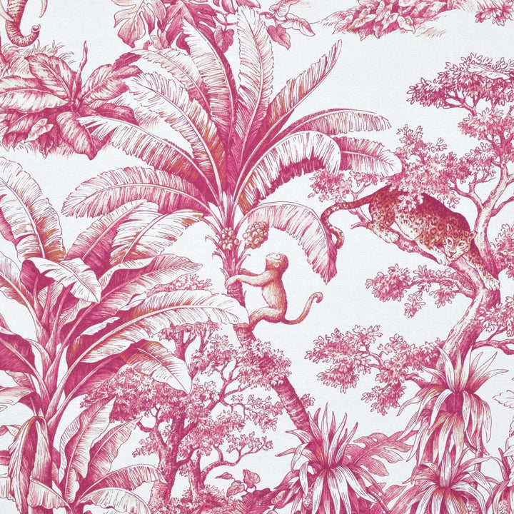 Co - Jardin Animalier Cerise by Magnolia Fabric - 100% Cotton Peru 15000 Horizontal: 27 and Vertical: 27 54 - Fabric Carolina -
