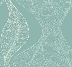 Teal Hoopla Wallpaper by Candice Olson
