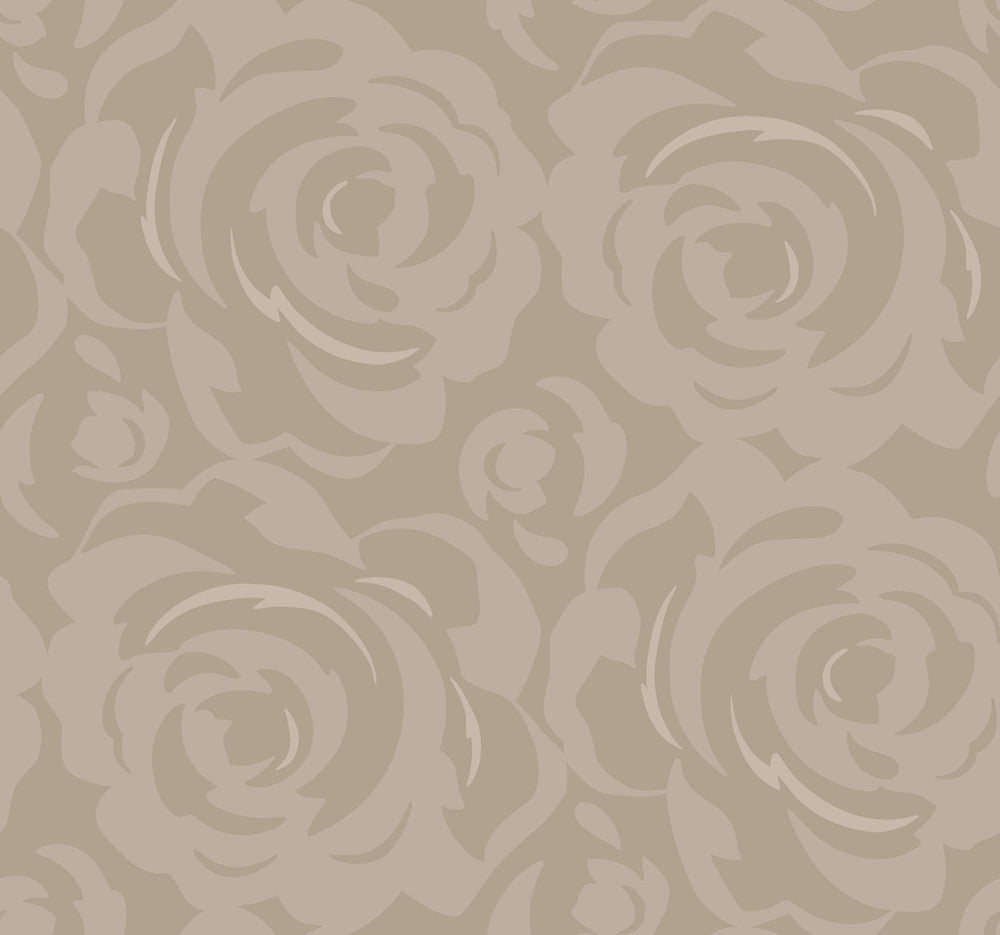 Taupe Lavish Wallpaper by Candice Olson Candice Olson Breathless Covers about 60.8 square feet 27-in by 27-ft long roll Unpasted 25.25 - Fabric Carolina -