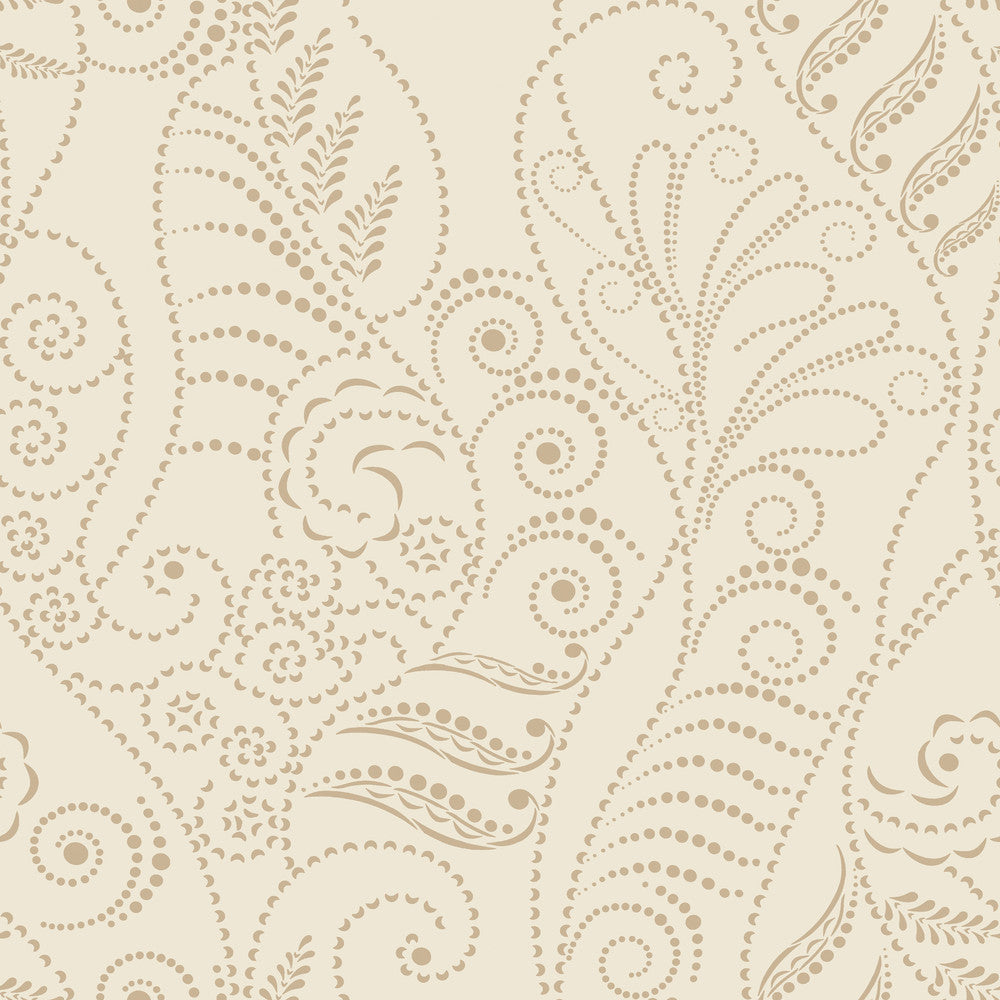 Gold & Cream Metallic Modern Fern Wallpaper by Candice Olson Candice Olson Breathless Covers about 56.9 square feet 20.8-in by 32.8-ft long roll Unpasted 20.1 - Fabric Carolina -