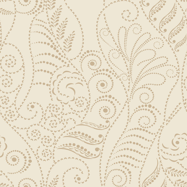 Gold & Cream Metallic Modern Fern Wallpaper by Candice Olson Candice Olson Breathless Covers about 56.9 square feet 20.8-in by 32.8-ft long roll Unpasted 20.1 - Fabric Carolina -