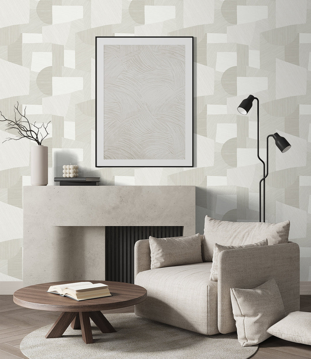 Lahti Arctic white CP91010 by Seabrook Designs Designer Wallpaper