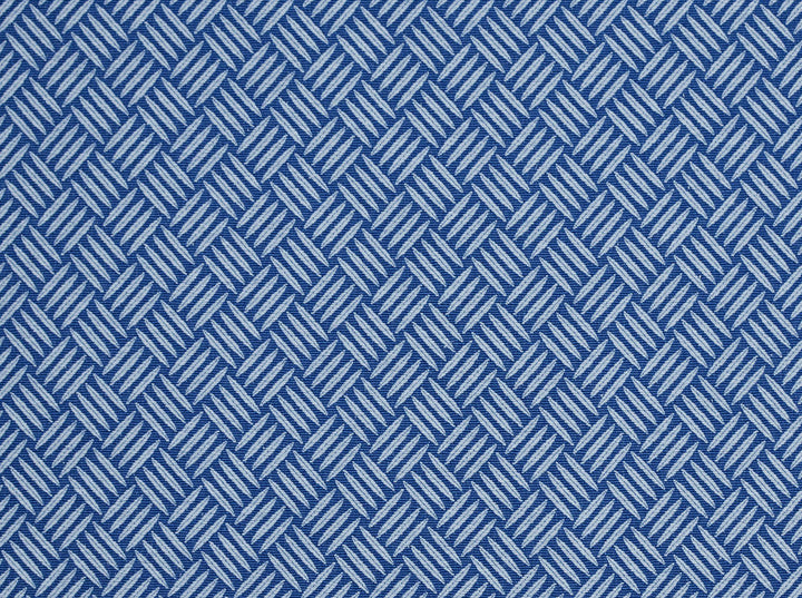 Criss Cross Batik Blue 526 by Covington Fabric our website for purchase 55% Cotton/45% Polyester Taiwan Roc 50000 Horizontal: 1.25" and Vertical: 1.25" 55" - Fabric Carolina -