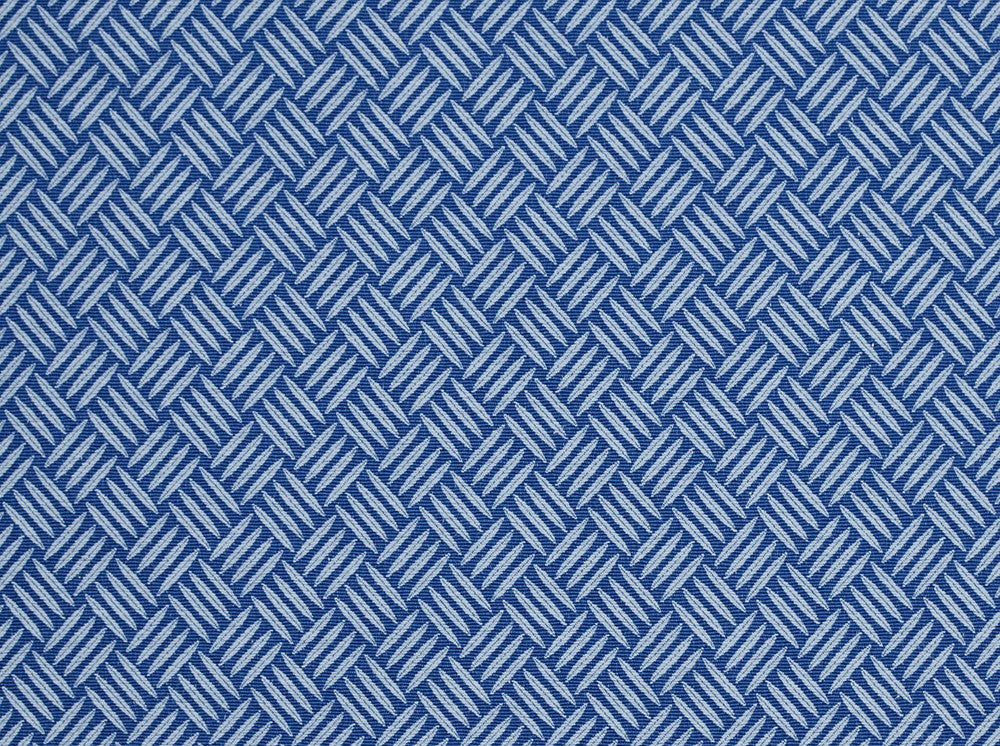 Criss Cross Batik Blue 526 by Covington Fabric our website for purchase 55% Cotton/45% Polyester Taiwan Roc 50000 Horizontal: 1.25" and Vertical: 1.25" 55" - Fabric Carolina -
