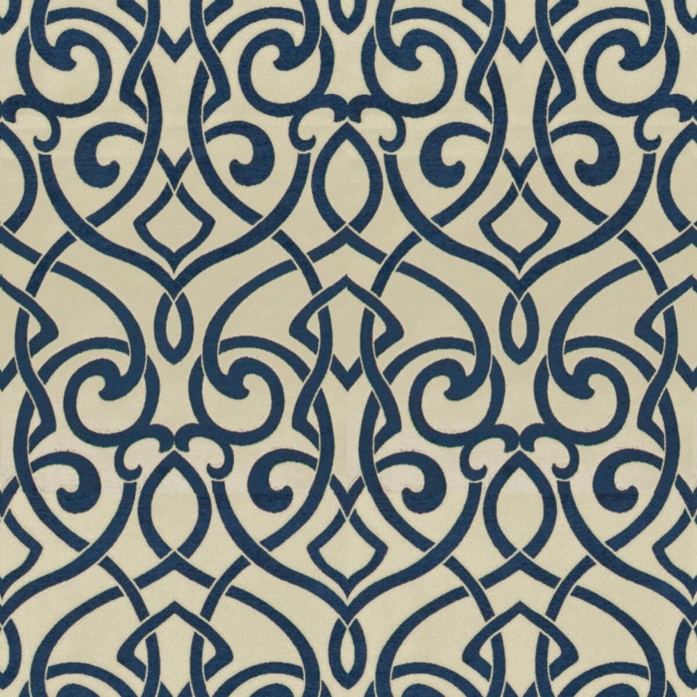 Critique 4 Indigo by Stout Designer Fabric RAINBOW LIBRARY PORCELAIN/ROYAL 65%SVI 35%POL CHINA WYZENBEEK 25 000 DOUBLE RUB WEAR TEST (HEAVY DUTY) </p><p>Repeat: 27.5 55 in - Swanky Fabrics -