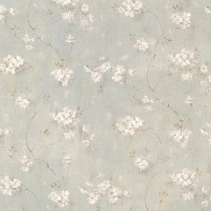 Dixie Aqua Floral Trail Wallpaper by Chesapeake