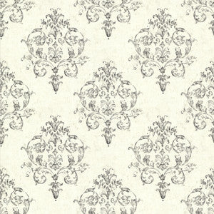 Arronsburg Ivory Damask Wallpaper by Chesapeake