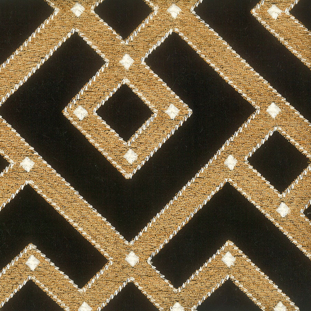 Cued 1 Black/Camel by Stout Fabric RAINBOW LIBRARY CHROME/NICKEL 100%COT %BEMB INDIA </p><p>Repeat: 12.625 51.63 in - Fabric Carolina -