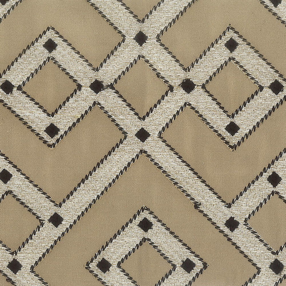 Cued 2 Taupe by Stout Fabric RAINBOW LIBRARY BAMBOO/FAWN 100%COT %BEMB INDIA Horizontal: 12.875 and Vertical: 12.625 51.63 in - Fabric Carolina -