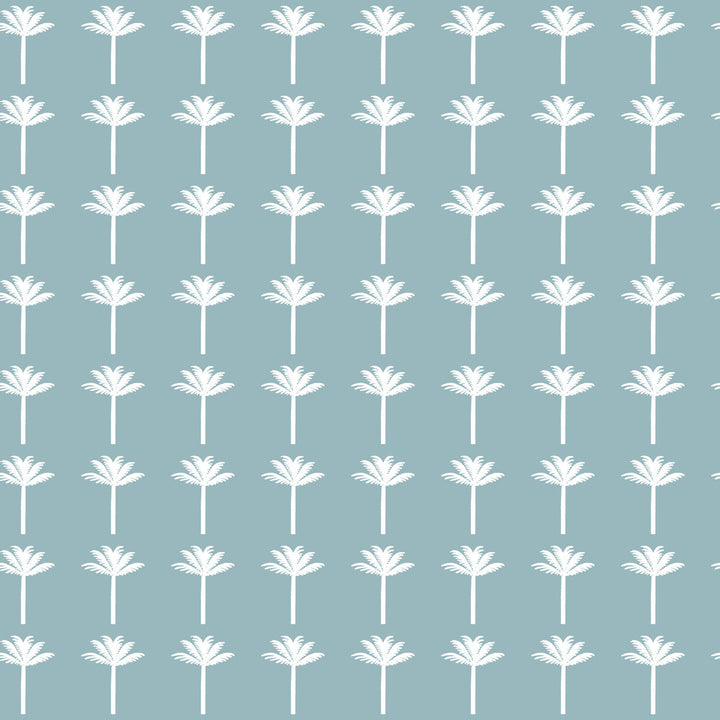 Palm Bay Blue Wallpaper by York Wallcoverings Water's Edge Resource Library Covers about 56.4 square feet 20.5-in by 33-ft long roll Prepasted 20.5 - Fabric Carolina -