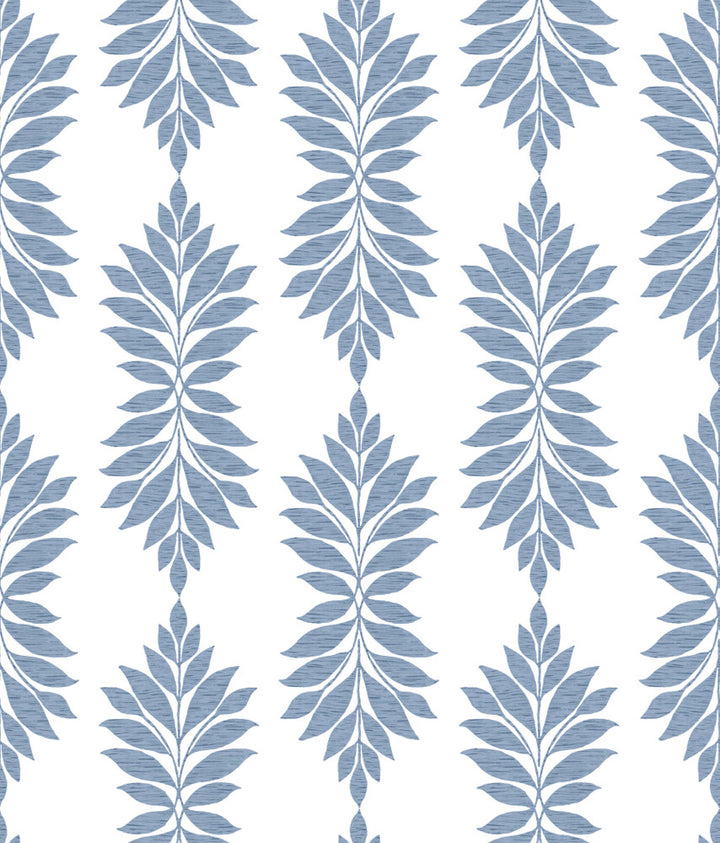 Broadsands Botanica Blue Wallpaper by Inspired by Color Blues II Covers about 56.4 square feet 20.5-in by 33-ft long roll Prepasted 24 - Fabric Carolina -