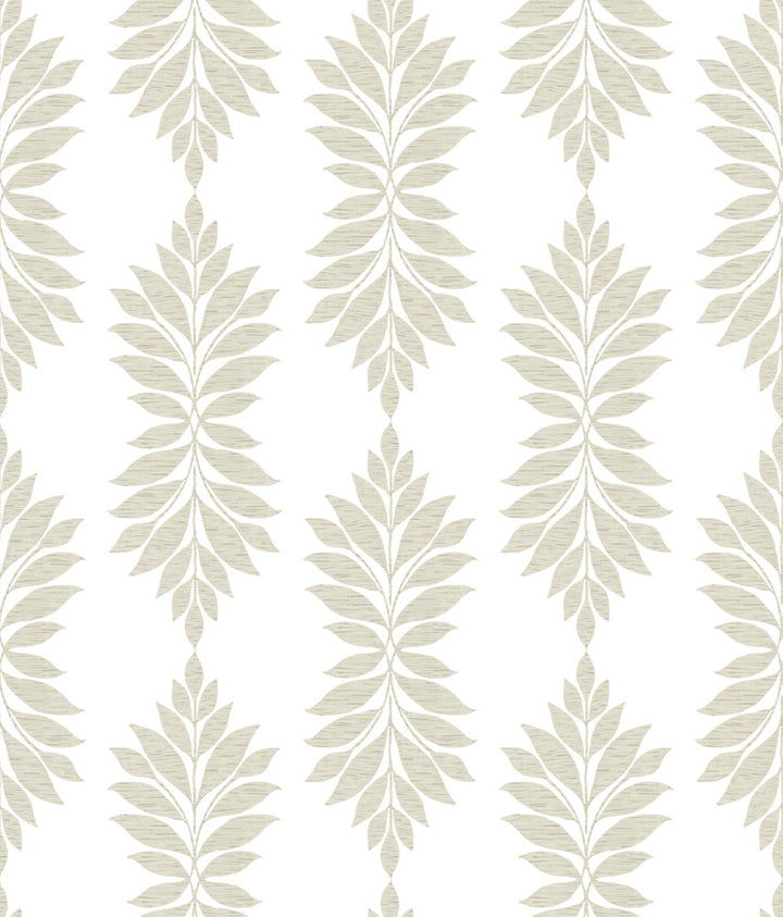 Broadsands Botanica Beige Wallpaper by Inspired by Color Beige & Neutrals Covers about 56.4 square feet 20.5-in by 33-ft long roll Prepasted 24 - Fabric Carolina -