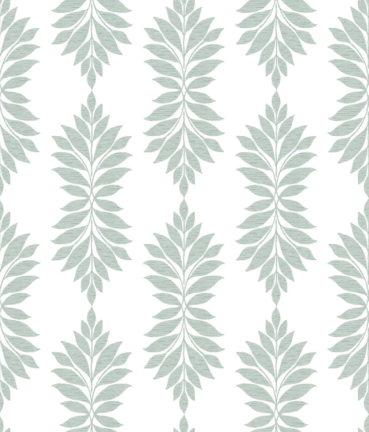 Broadsands Botanica Light Green Wallpaper by York Wallcoverings Earthy Tones Covers about 56.4 square feet 20.5-in by 33-ft long roll Prepasted 24 - Fabric Carolina -