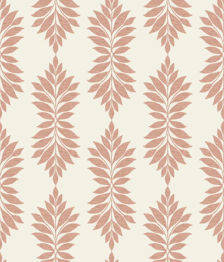 Broadsands Botanica Coral Wallpaper by York Wallcoverings Water's Edge Resource Library Covers about 56.4 square feet 20.5-in by 33-ft long roll Prepasted 24 - Fabric Carolina -