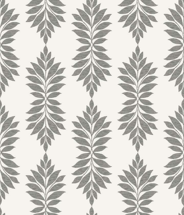 Broadsands Botanica Grey & Off White Wallpaper by York Wallcoverings Water's Edge Resource Library Covers about 56.4 square feet 20.5-in by 33-ft long roll Prepasted 24 - Fabric Carolina -