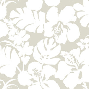 Hibiscus Arboretum Cream Wallpaper by York Wallcoverings