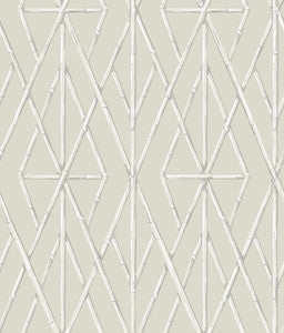 Riviera Bamboo Trellis Cream Wallpaper by York Wallcoverings