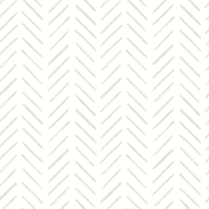 Painted Herringbone Off White Wallpaper by Inspired by Color Beige & Neutrals Covers about 56.4 square feet 20.5-in by 33-ft long roll Prepasted 20.5 - Fabric Carolina -