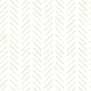 Painted Herringbone Off White Wallpaper by Inspired by Color