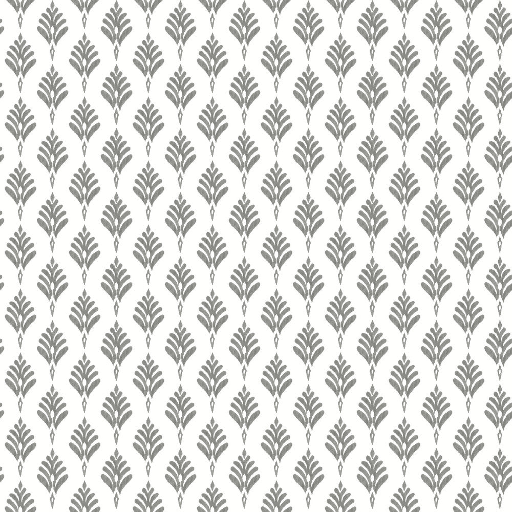 French Scallop Grey Wallpaper by York Wallcoverings Water's Edge Resource Library Covers about 56.4 square feet 20.5-in by 33-ft long roll Prepasted 20.5 - Fabric Carolina -
