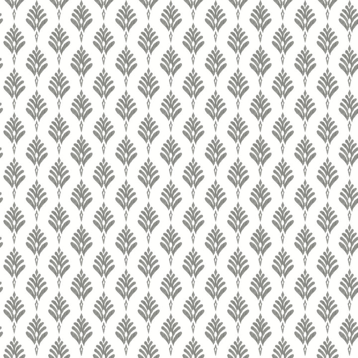 French Scallop Grey Wallpaper by York Wallcoverings Water's Edge Resource Library Covers about 56.4 square feet 20.5-in by 33-ft long roll Prepasted 20.5 - Fabric Carolina -