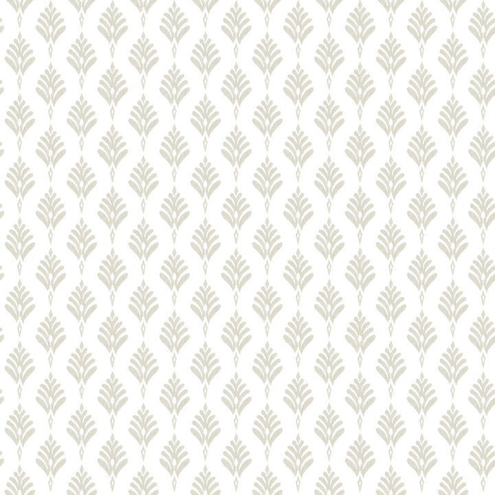 French Scallop Off White Wallpaper by York Wallcoverings Water's Edge Resource Library Covers about 56.4 square feet 20.5-in by 33-ft long roll Prepasted 20.5 - Fabric Carolina -