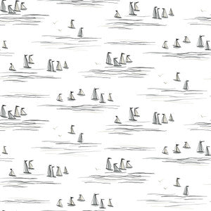 Full Sails Neutral Wallpaper by York Wallcoverings