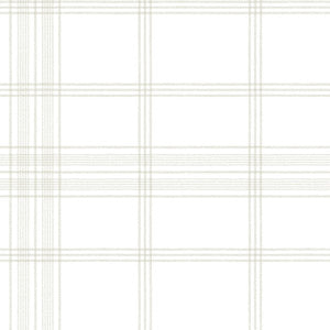 Charter Plaid Off White Wallpaper by York Wallcoverings
