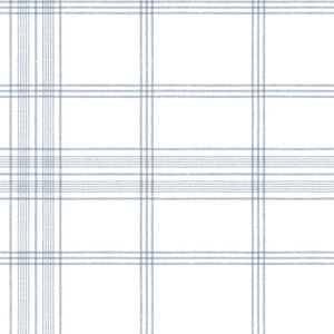 Charter Plaid Blue Wallpaper by York Wallcoverings