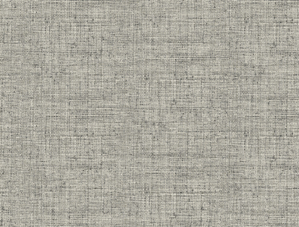 Papyrus Weave Black Wallpaper by York Wallcoverings Grasscloth Resource Library Covers about 60.8 square feet 27-in by 27-ft long roll Prepasted 20.5 - Fabric Carolina -