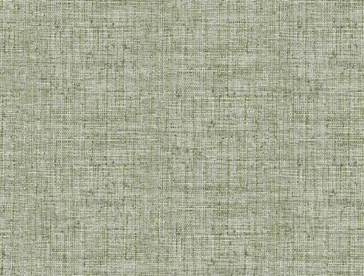 Papyrus Weave Green Wallpaper by York Wallcoverings Grasscloth Resource Library Covers about 60.8 square feet 27-in by 27-ft long roll Prepasted 20.5 - Fabric Carolina -