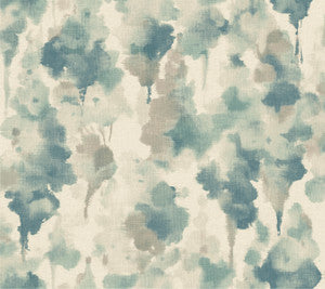 Mirage Off White & Dark Blue Wallpaper by Candice Olson