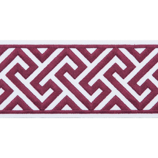 Capri - Claret by Europatex Designer Fabric Capri 51% Fibranne, 49% Polyester China See Sample Horizontal: N/A and Vertical: N/A 3.50 inches  - Swanky Fabrics -