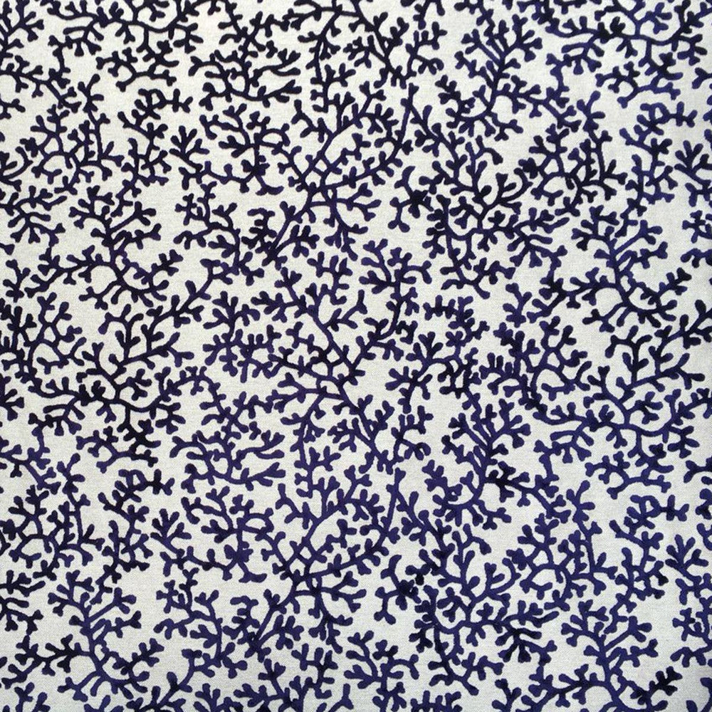 Charleston Navy by Europatex Designer Fabric Charleston 72% Polyester/28%Viscose China 20,000 Double Rubs Horizontal: 19.3" and Vertical: 15" 56" - Swanky Fabrics -