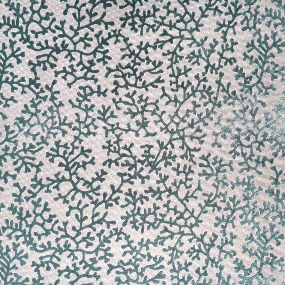 Charleston Teal by Europatex Fabric Charleston 72% Polyester/28%Viscose China 20,000 Double Rubs Horizontal: 19.3" and Vertical: 15" 56" - Fabric Carolina -