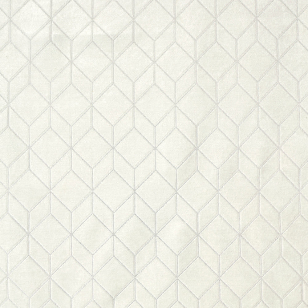 Cologne A PureWhite by Europatex Designer Fabric Cologne 100% Polyester 3.03"H, 6.01" V 55.00 inches - Swanky Fabrics -